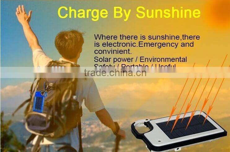 Solar power bank 8000mAh Solar USB Charger Emergency mobile phone travel charger