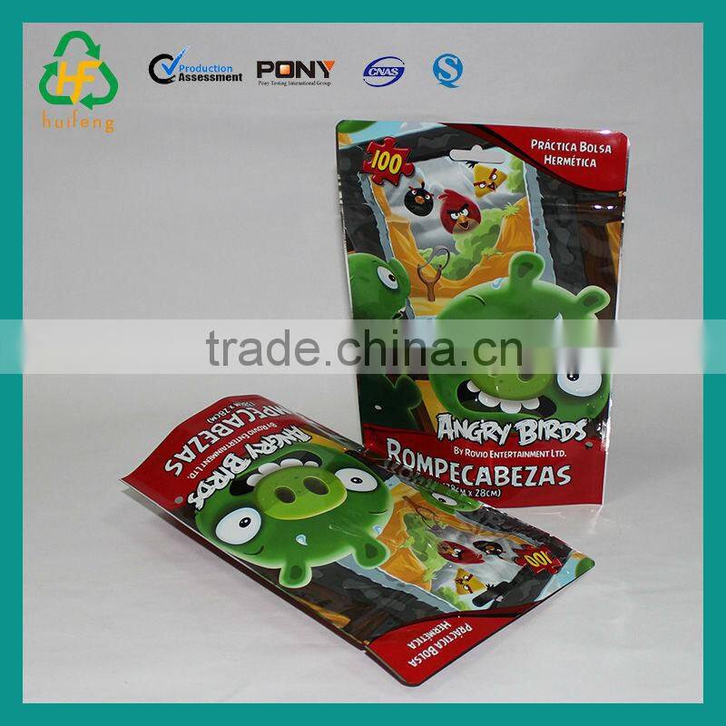 Customized enviroment friendly laminated standing up bag