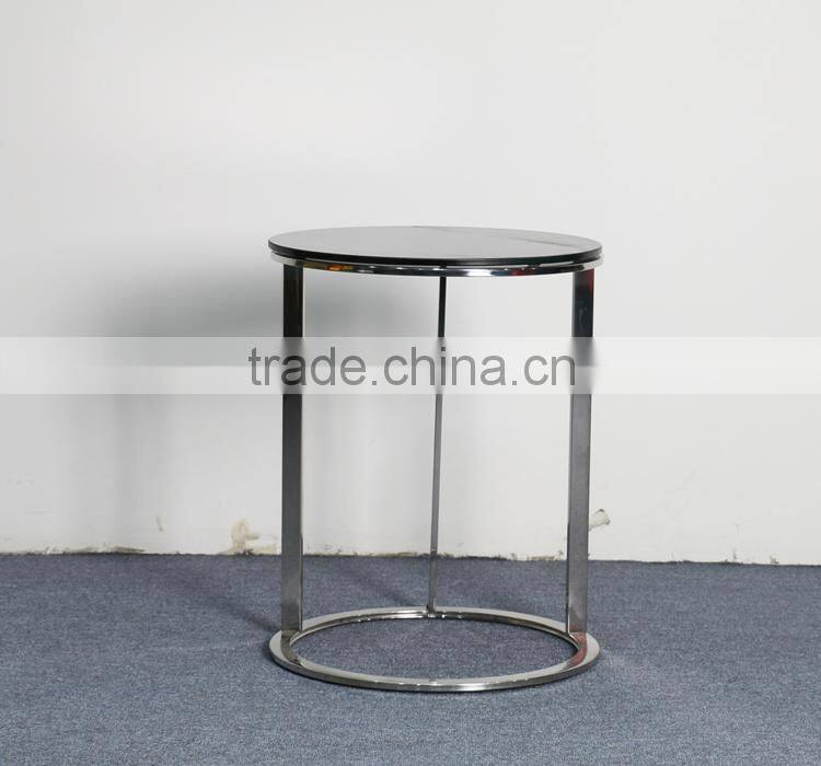 Wooden Top Steel Frame Coffee Table