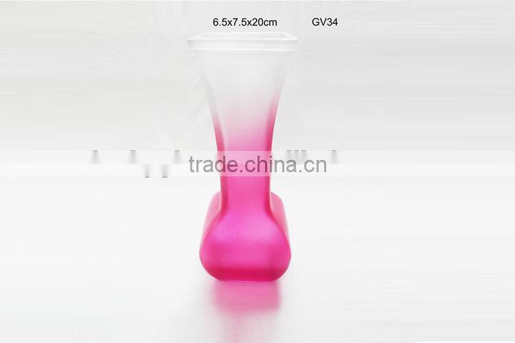 rose recycled glass vase for wild flower