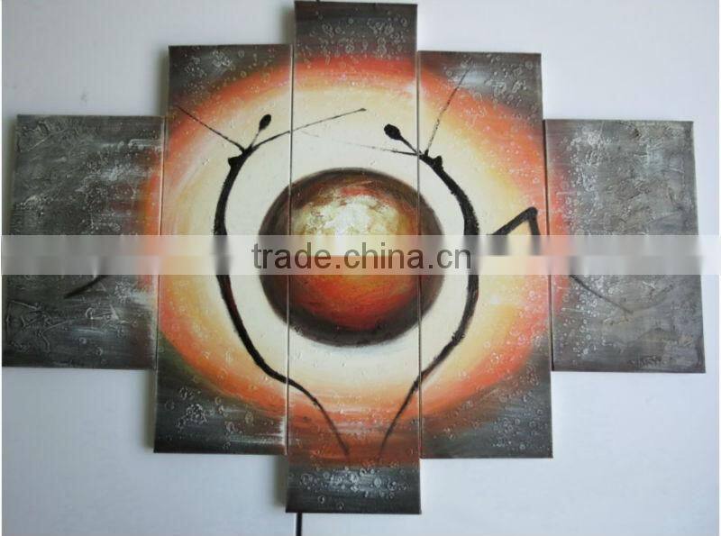 2016 hot sell simple abstract canvas printing painting wall art for decoration