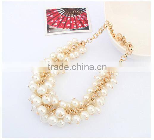 New White Grey Pearl Choker Pendant Statement Necklace Women Necklaces & Pendants Fashion Necklaces for Women 2014