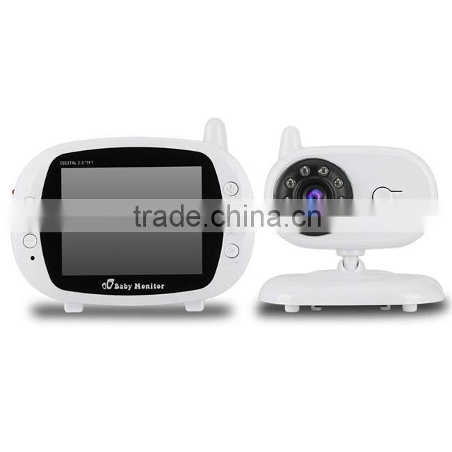 Baby Monitoring 3.5 Inch 2.4g Digital RF modulation LCD Screen Baby monitor with Night Vision