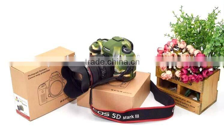New released DSLR camera soft silicone case cover for Canon 5DIII 5DRS 6D with different color