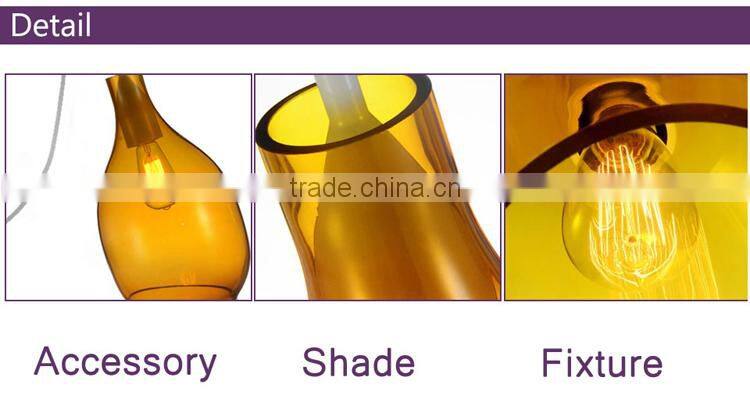 modern colored art glass decoration pendant lights
