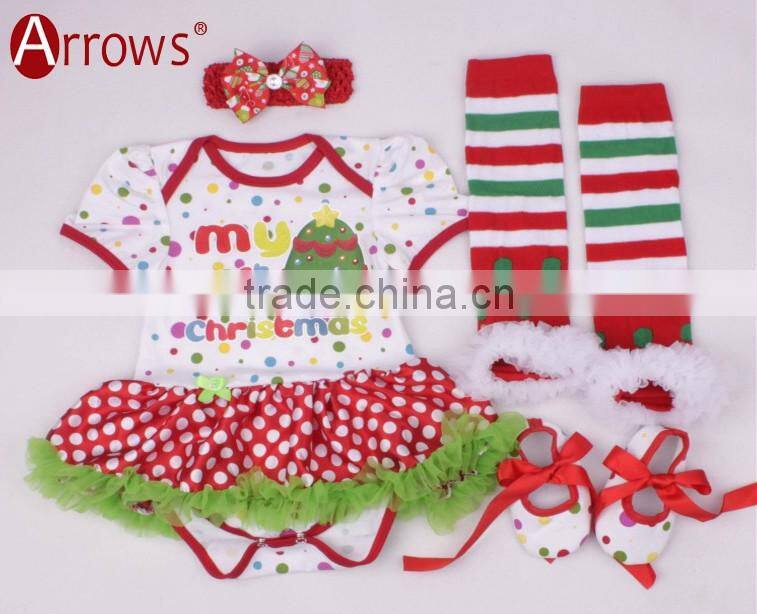 Christmas Baby Cothing Sets Infant Fashion Clothes Gift tutu Newborn baby girls Romper Dress
