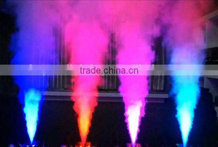 Pro DJ Geyser Geiser RGB CO2 Cannon Pyro Vertical Upward 24*3W LED Tri 1500W Disco Smoke Fog Machine