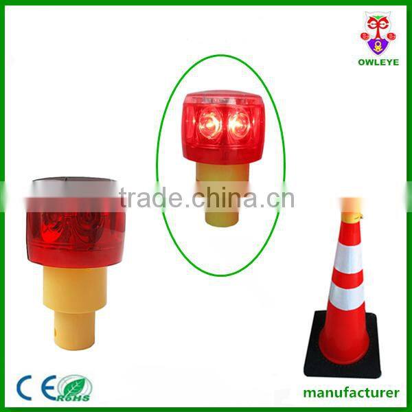 Red led solar flashing safety light used for foggy weather