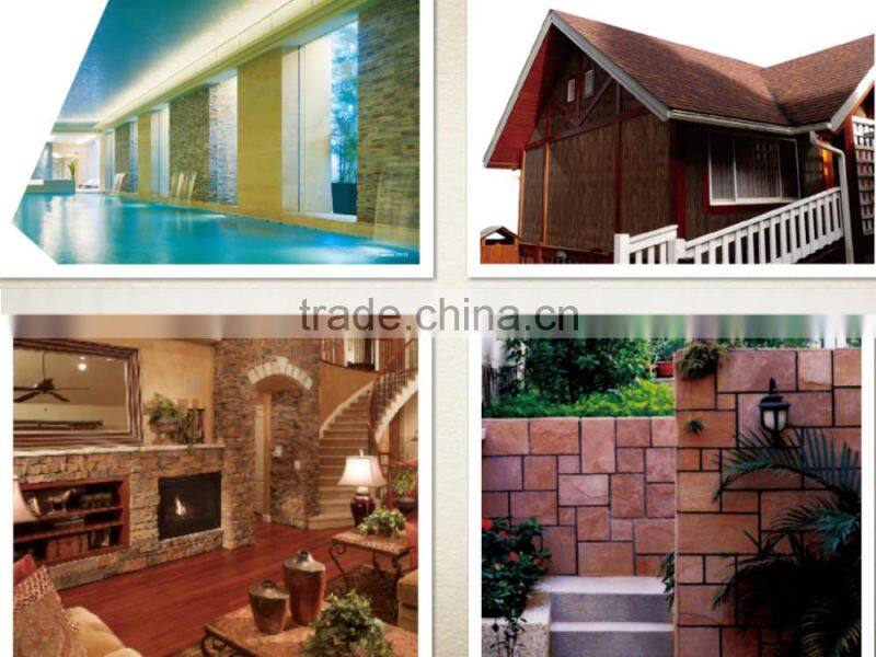 Hot Sale Log Cabin Wood Stone Wall Tile TV Background Wall Design (YLD-22001)