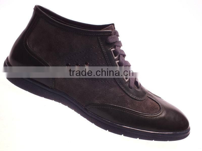 High neck man casual leather shoes in guangzhou