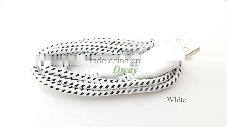 2016 High Quality Factory Price Braided Cable for iPhone 6 6s Charging Data Cable USB Cable
