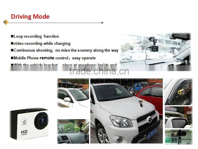 Hot Selling Outdoor Waterproof Action Sport Camera 1080p sports camera sj6000, 30m waterproof extreme