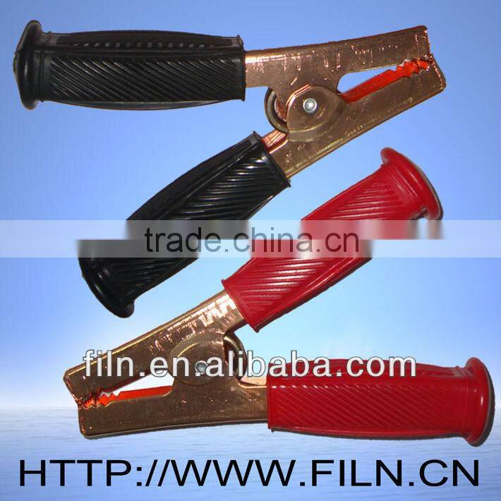 150mm insulated badge reel alligator clip 500A