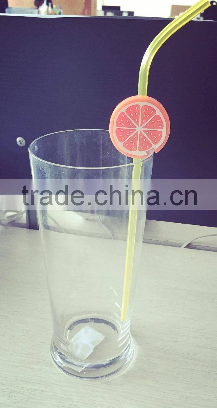 2016 new cute drinking straw with customized carton figures for party or promotion