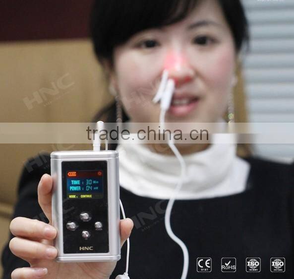 650nm red laser irradiation safe treatment laser therapy device 650nm for allergic rhinitis, chronic rhinitis, sinusitis