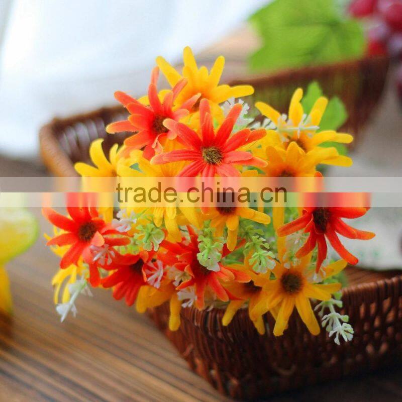 LF438 hotel restaurant decoration artificial plastic mini daisy plant in different colors