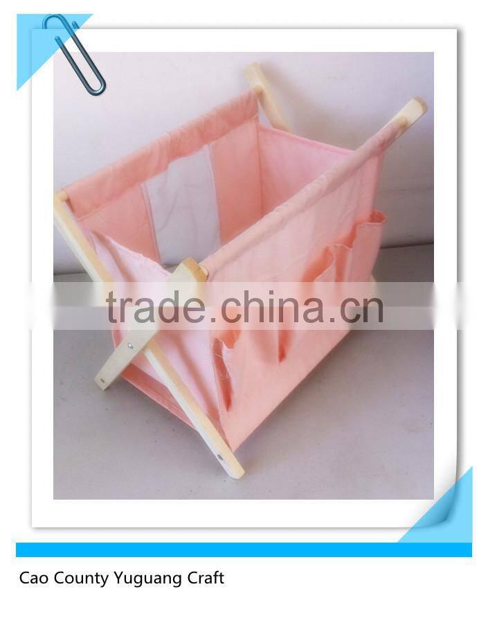 decorative pink wooden magazine rack