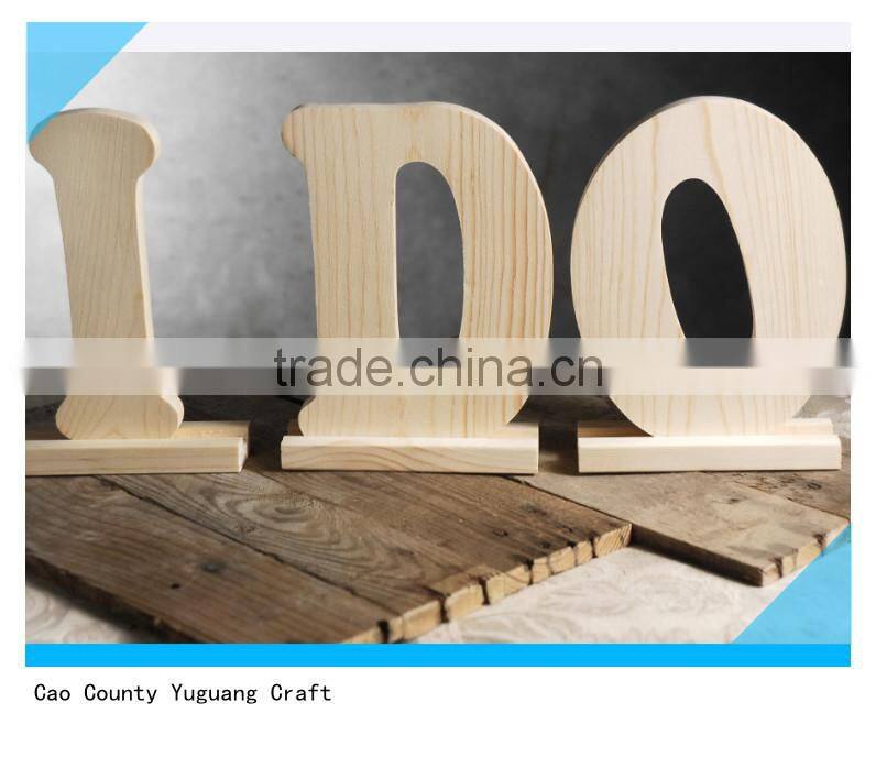 Customized Wood Letters "I DO" for wedding decoration