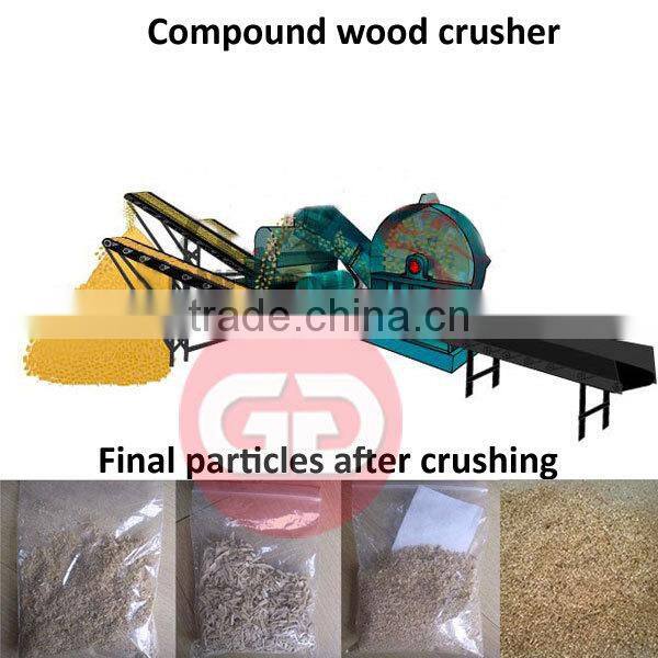 Wood chipper and wood crusher combined in one machine