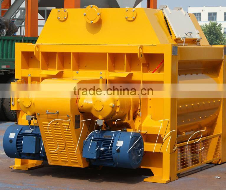 Hydraulic discharging double-shaft 1500 concrete mixer lift