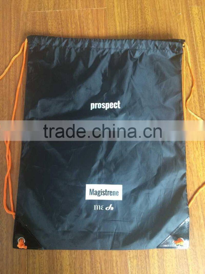 HH-GB01 High quality nylon/rucksack drawstring bag with fortified and metal eyelet