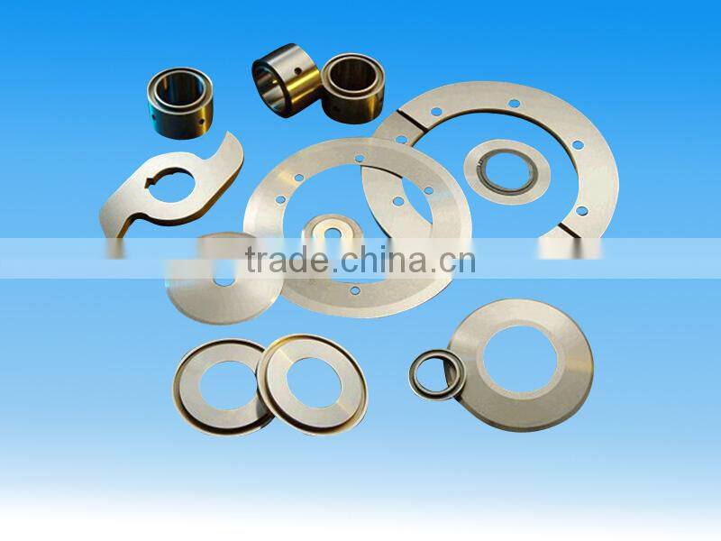 Meat circular slicer blade with four holes