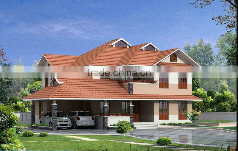 Stone Coated Roof Sheet, purple/wine red/green/black roof tile for prefab houses, villas