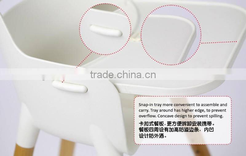 European Standard EN14988 Certified Safe Wood Baby High Chair