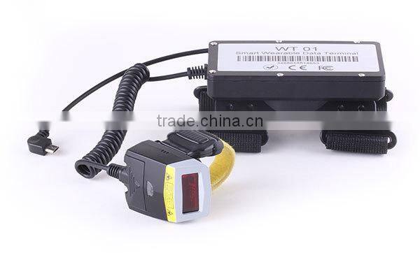 Bluetooth 1D 2D barcode scanner with wearable IOS /android / win data collector terminal WT01