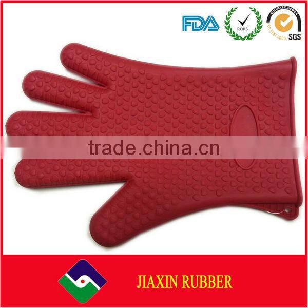 Hand gloves, silicone bbq baking gloves, kitchen tool with finger oven gloves