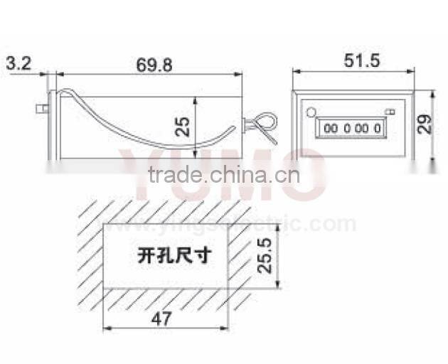CSK6-NKW 6 digit with zero clear Electromagnetic counter
