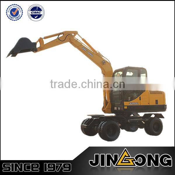 mini wheel excavator JGM907L with 0.25 cub meter bucket capacity
