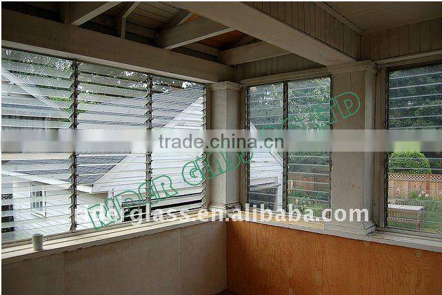 OBSCURE GLASS LOUVRE WINDOWS