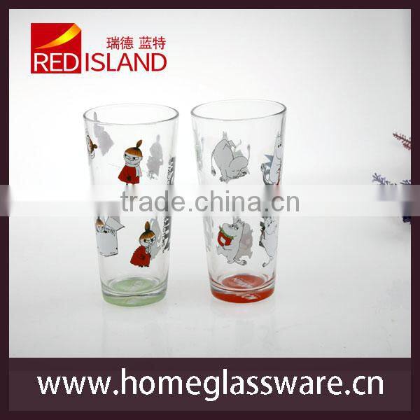 500ml print cartoon tumbler glass cup juice cup