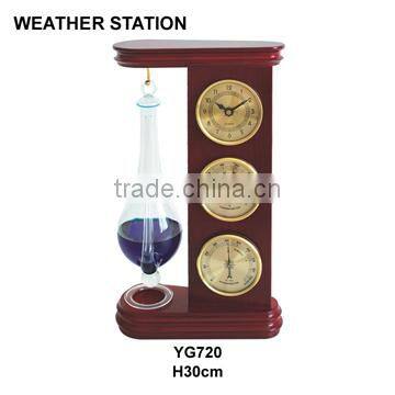 decorative wood base weather station