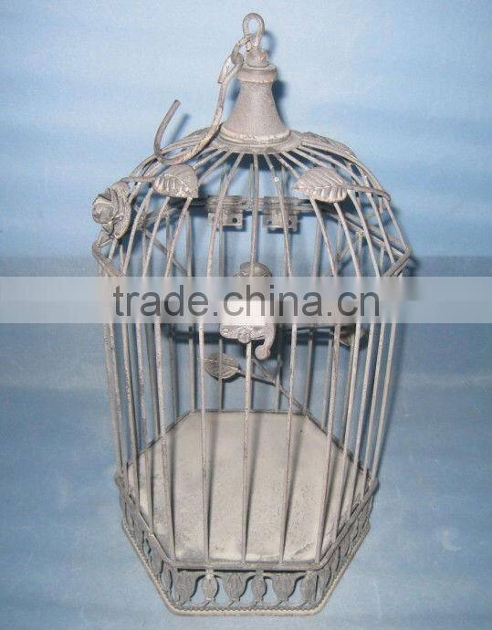 Shabby chic wrought iron bird cage materials