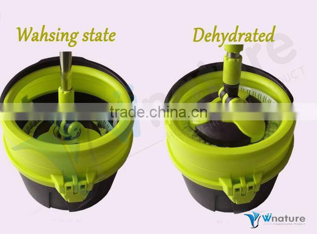 Vivinature easy Spin Mop Single Bucket 2 Microfiber Rotating head