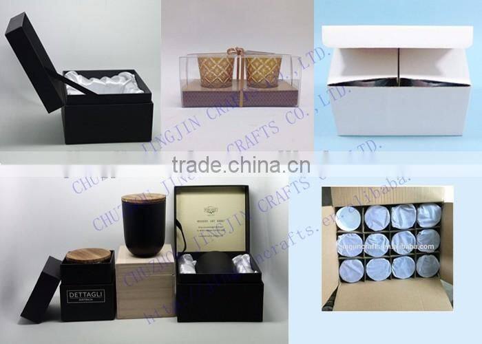 10oz glass candle jars amber/white/black candle container glass candle cup