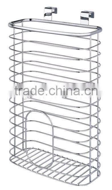 China Rectangle Metal Wire Hanging Towel Basket Over the Cabinet basket