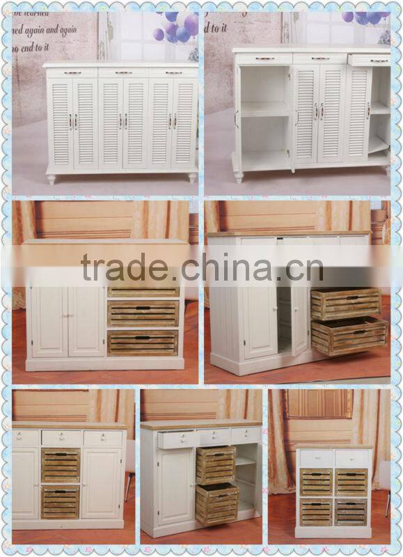 Home furniture handmade solid painting wooden miniature furniture wooden cabinet