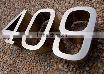 Stainless steel house number for apartment door number
