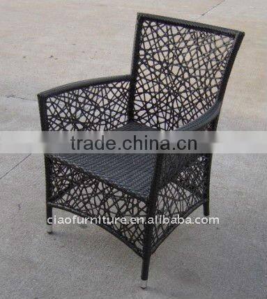 NEW design black wicker arm chair outdoor wicker chair