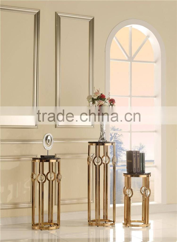 Modern living room furniture deluxe stainless steel flower stand N818G