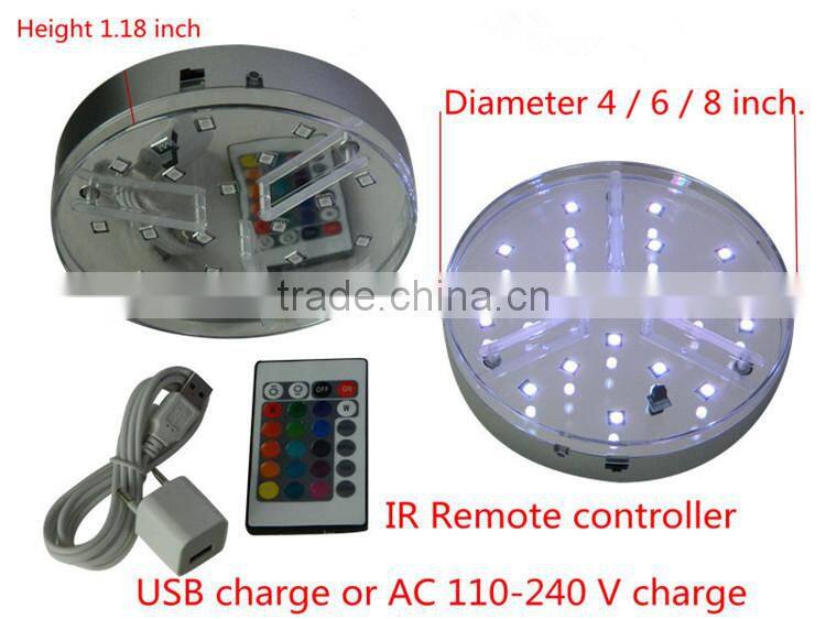 hotsales Cheap rechargeable wedding led light bases