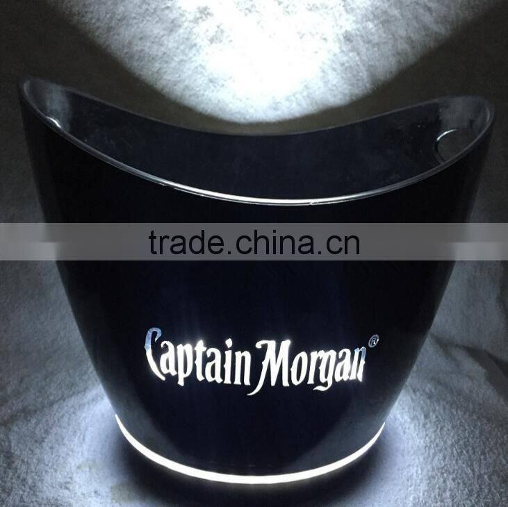 New plastic big Plastic beer bucket for promotion with lighting logo