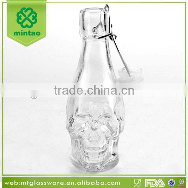 skull oil and vinegar bottles decorative/olive oil bottle with pp nozzle or metal