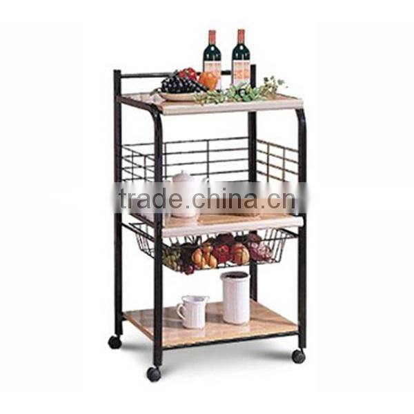 3 Tier Movable Metal Microwave service Cart