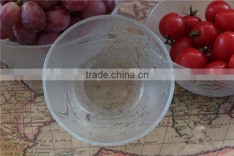 leaves frosted effect glass bowl for centerpieces