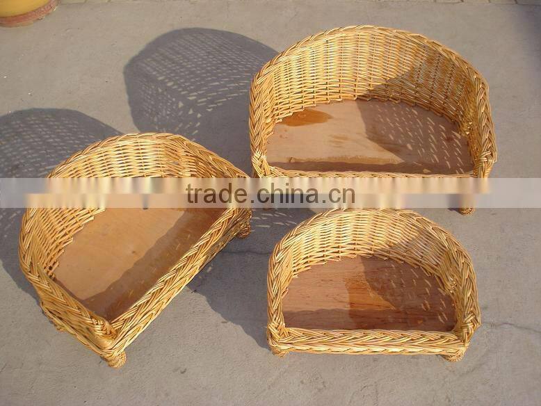 Large Oval Step-In wicker baskets for dogs