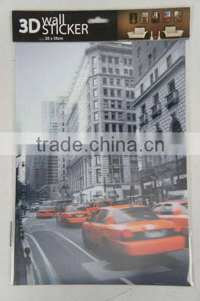 3D Wall Sticker Home Decor- Bus/Eiffel Tower/Building Design